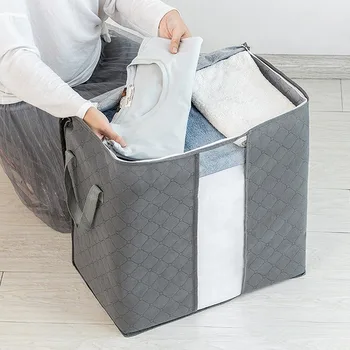 Netkané Textilie Storage Box Deka Skládací Skladovací Taška Skříň Oblečení Dokončovací Organizátor Box Prachotěsný, odolné proti Vlhkosti