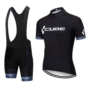 Nová kostka pánské cyklistické jersey letní-krátký rukáv oblek bib kraťasy cyklistické oblečení sportovní oblečení, tričko, oblečení, oblek