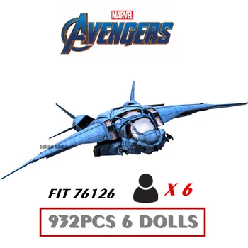 Nové Super Hrdinové Marvel Avengers Spiderman QuinJet Iron Man Benata Thanos Letadla Letadla Figurky Stavební Blok, Cihla Dítě