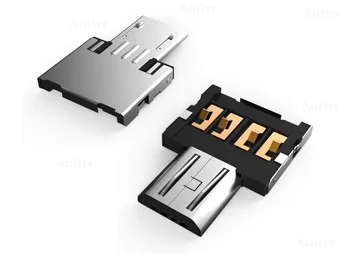 OTG Kabel Typ-C Micro USB Obecné Typ USB Adaptér Telefonu Android Mobilní Data Micro Converter OTG Kabel C Hlava Stříbrná 3ks