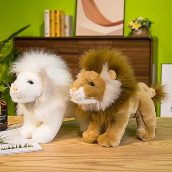 Plněné Simulace Lví Král Plyšové Hračky Roztomilý Reallike Lesní Zvíře Lev Panenky Krásný Dárek k Narozeninám Pokoj Decor pro Děti, Děti