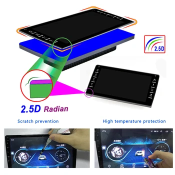Podofo 2din Android 9.0 Auto Multimediální Přehrávač, 2 DIN GPS WIFI Auto Rádio Pro Volkswagen, Nissan, Hyundai, Kia, toyota, LADA, Ford