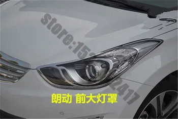 Pro rok 2012~2016 Hyundai Elantra AVANTE I35 ABS Chrom Přední+Zadní Ocas Světel kryt Střihu Mlhové světlo, Lampa Kryt Čalounění