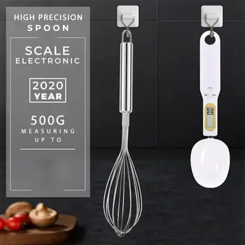 Přesné Digitální Měřicí Lžíce 500g/0,1 g Kuchyň, Kuchyňské Koření, Cukr Gram Elektronické Lžíce S LCD Displej Kuchyňské Váhy