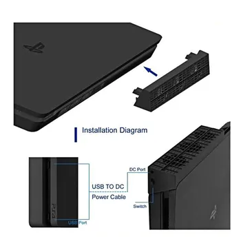 Regulace teploty Chladicí Ventilátor pro Sony PS4 Slim Chladič Příslušenství Hry pro PlayStation4 PS4 Slim Herní Konzole
