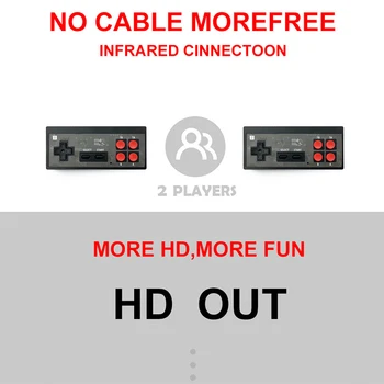 Retro Herní Konzole 621 Vestavěné Hry, Podporuje 4k HDMI High-Definition Výstup S Dva Bezdrátové ovladače