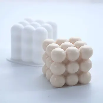 Rubikova kostka silikonové formy DIY pryskyřice formy ručně vyráběné mýdlo svíčka formy trojrozměrné pěna silikonové svíčka formy plísní