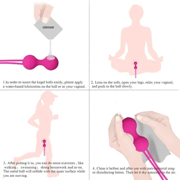 S/M/L Bezpečné Silikonové Smart Kegel Ball Erotické Sexuální Hračky pro Ženy Vagina Utáhněte Cvičební Stroj Ben Wa Míč Vibrátor Geisha Kuličky