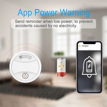 Tuya Wifi Inteligentní Detektor Kouře Timer Dálkový ovladač Bezdrátový Požární Poplachové Čidlo Kontroly Tuya/smart Life App smart home control