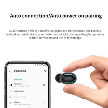 TWS Bluetooth Sluchátka Bezdrátová Sluchátka Šumu Vodotěsný LED Displej In-ear Headset 3D Stereo Sluchátka