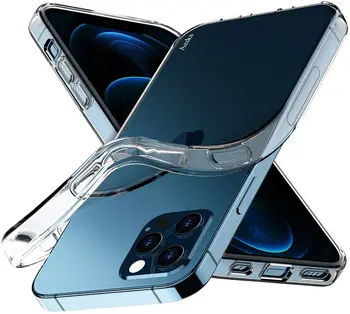 Ultra Tenké Slim Jasné, Měkké TPU Funda pouzdro Pro iPhone 12 11 Pro XS Max X XR kryt pro iPhone 7 6 8 Plus SE 2 2020 5S 4S Případ
