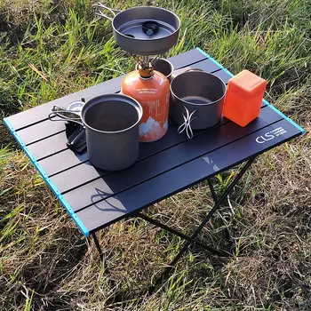 Venkovní Skládací Přenosné Piknik Camping Tabulka Hliníkový Roll-up Stolek s Snadné Přenášení Taška pro Vnitřní Venkovní Kempování