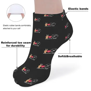 Vinyl Záznam Ponožky Pár Outdoorové Ponožky Protiskluzové Kresby Velkých Chemických Vláken Odpovídající Ponožky