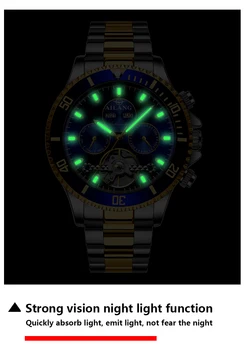 Značka Ailang hodinky pánské automatické vinutí mechanické hodinky z nerezové oceli vodotěsné módní obchodní muži hodinky 2021 nové