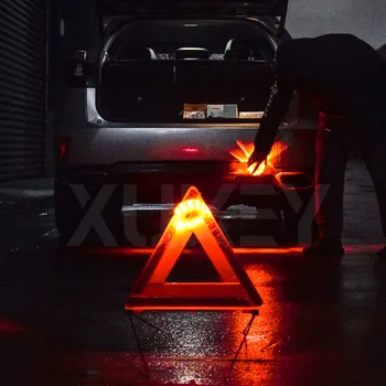 6 x LED Nouzová Auto Svítilna Signální přerušované Výstražné Noc, Světla, Silnice Disk Maják Amber Policie Silniční Magnetické Základny Světlo