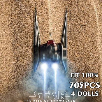 748PCS 4 PANENKY Star Space Wars Poe Dameron je X-wing Tie fighter Aircraft Fighter Fit 75102 Stavební Bloky, Cihly Hračky Dítě Dárek