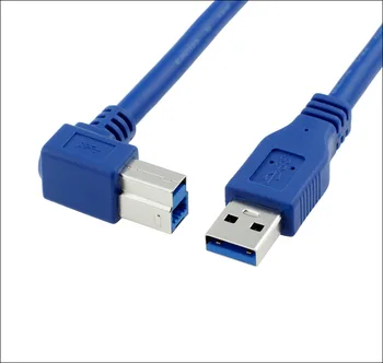 90 ° Pravoúhlý USB 3.0 A Male JSEM na USB 3.0 Typ B Samec BM USB3.0 Kabel 1m 2m 3m Pro tiskárnu, skener, HDD