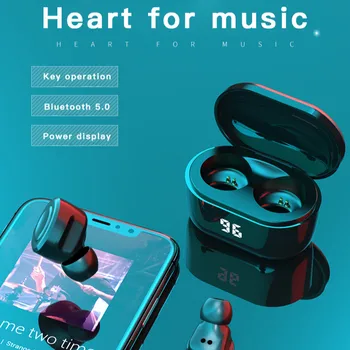 A6 TWS 5.0 Bluetooth Sluchátka Bezdrátová Sluchátka IPX5 Vodotěsné Stereoe Sluchátka Micophone Headest Mini 300mAh Herní sluchátka