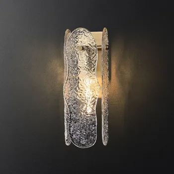 Art design lůžka skleněná stěna světla moderní zlaté wandlamp AC110 / 220V hotel chodbě osvětlení