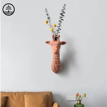 BAO GUANG TA Abstraktní Žirafa, Medvěd Hnědý Váza Art Králičí Sušené Květiny, Keramické Řemeslo Zvíře Domácí Dekoraci R6235