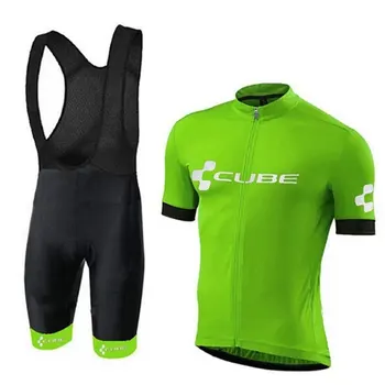 Cube Pure green-krátký rukáv cyklistický dres oblek pro muže a ženy stejného stylu pár cyklistický dres