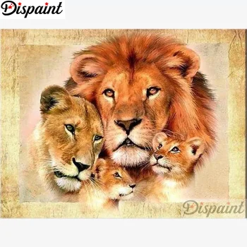 Dispaint 5D Diy Diamantový Malování Cross Stitch Zvířat 