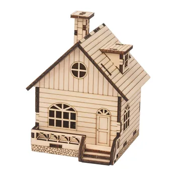 Dřevěné DIY Ruční 3D Puzzle Dům Ručně zalomené Music Box Puzzle Hračky pro Dívky, Chlapci Sestava Model Stavebních Bloků Sady Dárky