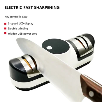 Elektrické Ořezávátko Profesionální Multifunkční USB Nabíjecí Ostření Blade Mlýnek pro Kuchyňské Domácnost Nástroj