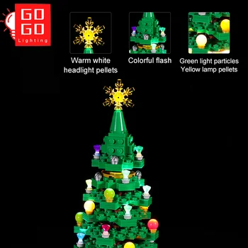 GOGOMOC Značka LED Světlo Up Kit Pro Lego 40338 Vánoční strom Hračky (Pouze Světlo, Ne Model)