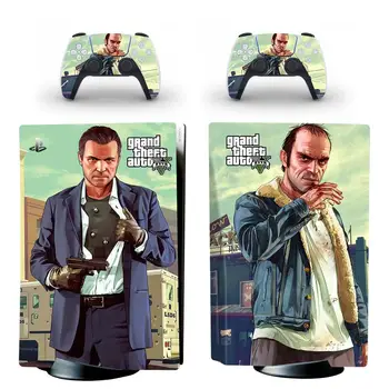 Grand Theft Auto V GTA 5 PS5 Standardní Disk Edition Kůže Obtisk Nálepka pro PlayStation 5 Konzole A Regulátory PS5 Kůže Nálepka