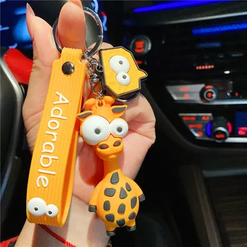 Japonské Anime Velké oči Zebra Žirafa přívěšek na Klíče Karikatura panenka Kreativní klíčenky ženy pytel přívěšek milenci příslušenství držák na klíče