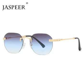 JASPEER Nový Retro Rimiless sluneční Brýle Muži Vintage Sluneční Brýle, Ženy, Gradient Odstíny Bezrámové UV400 Klasické Brýle