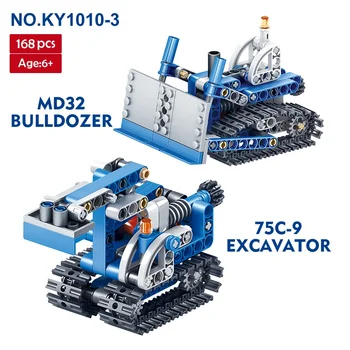 KAZI 1010 Mechanické Zařízení Stavební Bloky Inženýrství Bagr Truck dětské Vzdělávací Hračky Montované Stavební Bloky