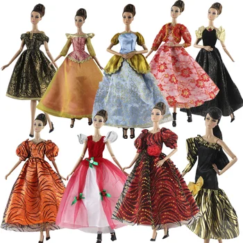 Klasické Princezna Šaty Večerní Šaty pro Panenky Barbie Oblečení Šaty 1/6 BJD Příslušenství Loutek Děti DIY Hračky Dívka Dary