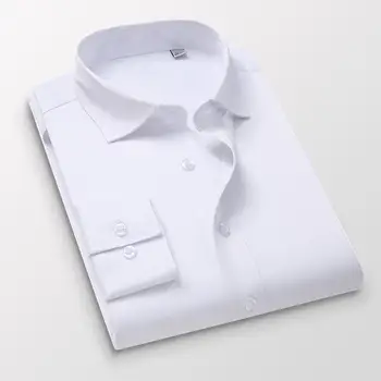 L XL 2XL 3XL 4XL 5XL Arge Velikost pánská Business Ležérní Dlouhý Rukáv Košile Bílá Modrá Černá Smart Mužské Společenské Šaty Košile Pro Plus