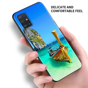Letní Beach Kryt pro Samsung Galaxy A10, A50 A70 A20e A30 A40 A20s A10s A10e A80 A90 A51 5G TPU Mobilní Telefon Případě Coque