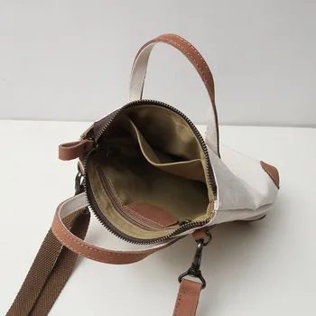 Ležérní Mini Plátno Tašky Dámské Kabelky a Peněženky Vintage Vysoce Kvalitní Literární Ventilátor Rameno Crossbody Bag Ženské Malé Tote Bag