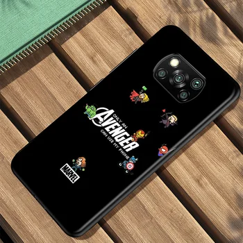 Marvel Avengers Kreslené Logo Pro Xiaomi Poco C3 M3 M2 X3 NFC X2 F3 F2 F1 Mi Hrát Mix 3 A3 A2 Lite Pro TPU Silikonové Telefon Pouzdro