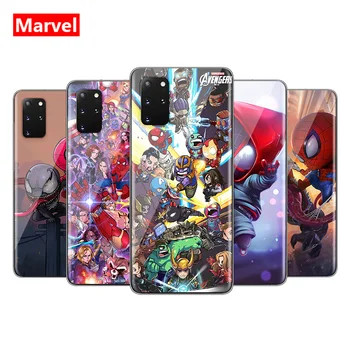 Marvel Avengers Super Hrdina Karikatury Pro Samsung Galaxy A01 A11 A21S A31 A51 A71 A91 A12 A32 A42 A52 A72 A02S Černý Telefon Případ