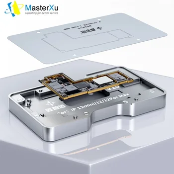 MX-V6 XZZ V10 10 v 1 BGA Výsadbu Plechové Šablony, Střední Rám Pro iPhone X 12 Pro Max Jako Qianli Reballing Platforma Mijing Z20