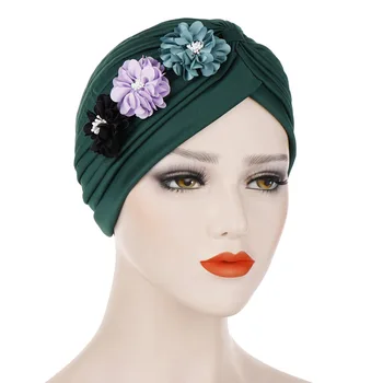 Na Prodej Ženy Květinové Turban Muslimský Šátek Cap Vlasy Příslušenství Pružné Látkové Čelenky Čepice Beanie Klobouk Chemo