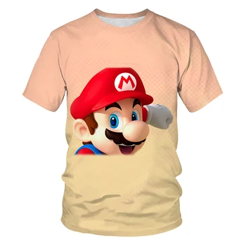 New Japan Kreslený T Košile Muži Ležérní Letní Tričko 3D Tištěné Super Mario Děti Chlapci Dívky Módní T-Shirt 2021 Děti Oblečení