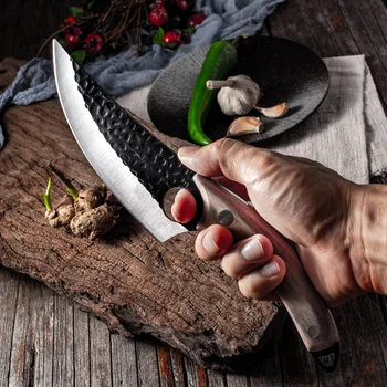 Nový Rybářský Nůž Ručně Vyrobený Nůž Z Nerezové Oceli Kuchyňský Sekáček Na Maso Venkovní Vaření Fréza Řeznický Nůž