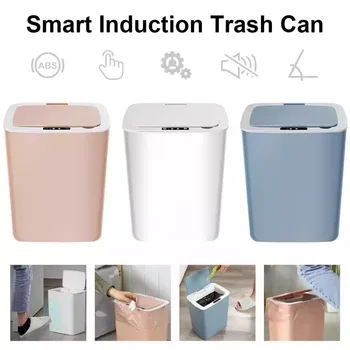 Odpadkový koš 14L Chytrý odpadkový Koš Automatický Infračervený Senzor Koše Domácí Odpadky Bin Bílý Domácí Inteligentní Elektrické Odpadky