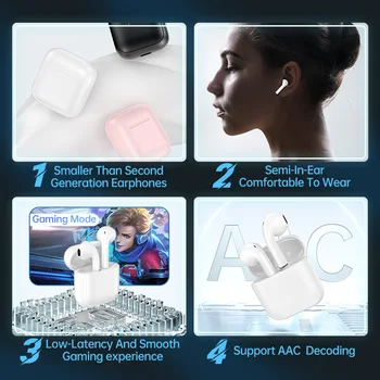 Picun MusicPods TWS Bluetooth Sluchátka, Dotykové Ovládání Bezdrátový Herní Headset Sportovní Sluchátka Vodotěsné A Sweatproof Sluchátka
