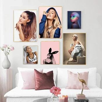 Plakát Ariana Grande Sexy Zpěváka Krásy Plátno Tisk, Malba Na Zeď Obraz Pro Obývací Pokoj Domácí Dekoraci