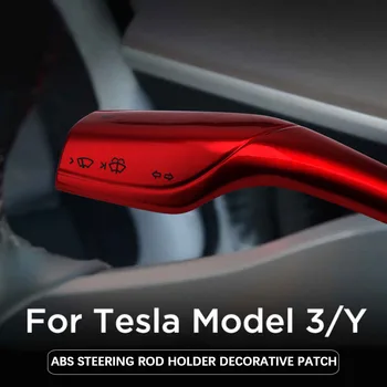 Pro Tesla Model 3 černá Uhlíkové vlákno patch dekorace volantu, páky řízení Modelu Y stěračů regulátor ABS Plast, pár