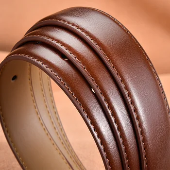 Pánské originální kožený Opasek značky obchodní záležitosti hovězí kůže volný čas Pin spony pásu značkové kvalitní slitina spony
