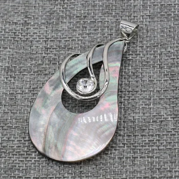 Přírodní Abalone Shell Přívěsek tvaru Kapky perleti Nádhernými půvaby Pro výrobu šperků DIY Náhrdelník příslušenství