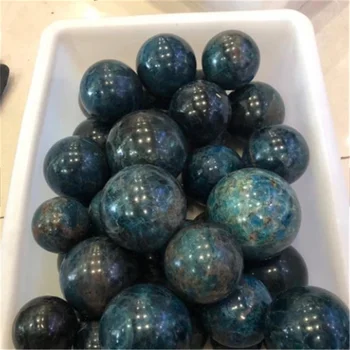 Přírodní leštěný křemen sféry modrý apatit křišťálové koule léčivé kameny pro domácí dekoraci